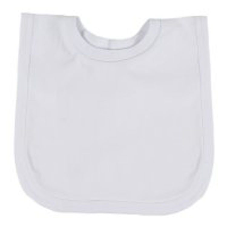 Picture of P5194 : PLAIN POP ON BIBS W/PEVA BACK WHITE